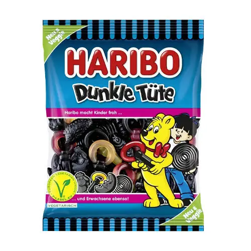 Dunkle Tute Lakrids, Haribo,175 g