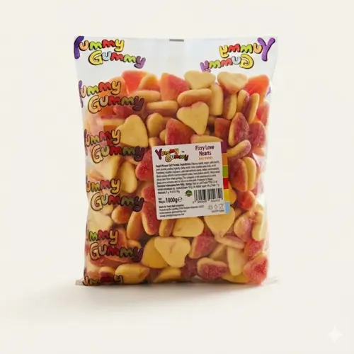 Fizzy Love Hearts, Yummy Gummy  1kg