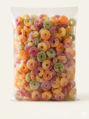 Fizzy Mix Rings, Yummy Gummy 1 Kg
