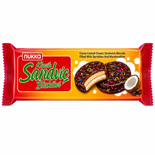 Kakao sandwich kiks med krymmel og marshmallow, 220g