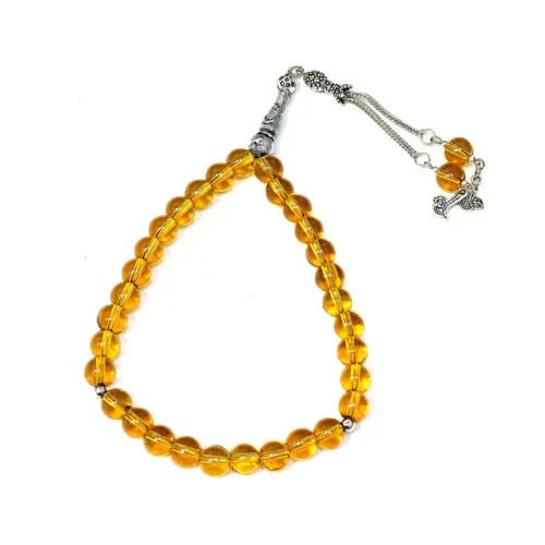 Bernstein Glas Tasbih 33 Perlen