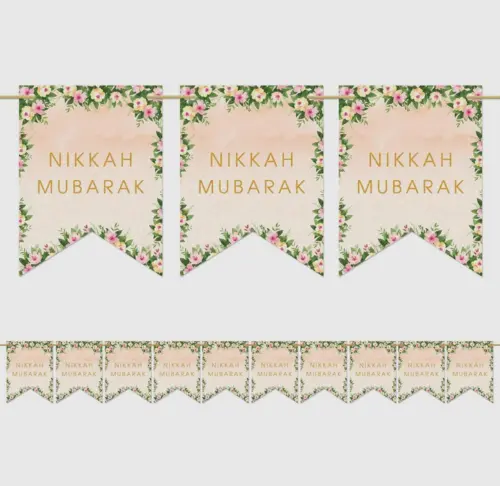 Nikkah Mubarak Banner, 3 Meter