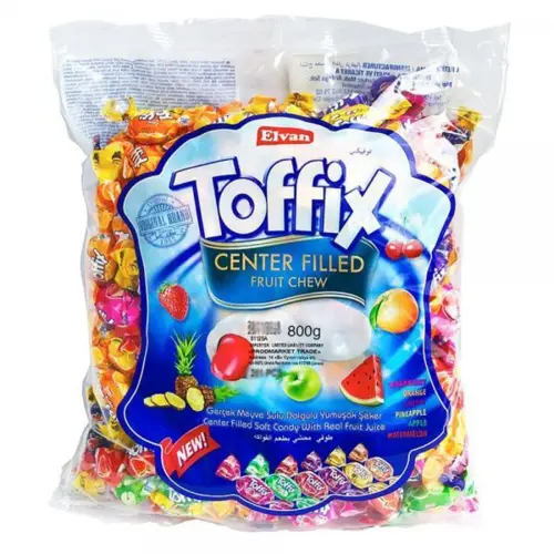 Toffix Center Filled Fruit Chew Fruktsnacks, 800g