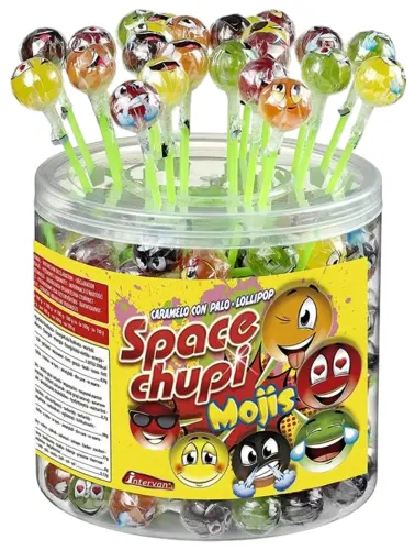 Slikkepinde, Space Chupi Mojis, 1,425 g