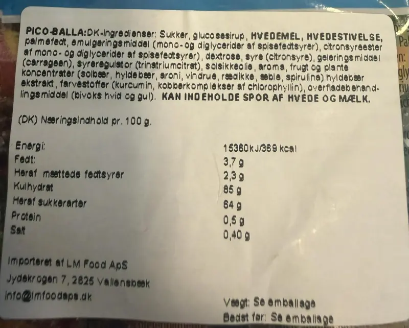 Pico-Balla Sauer, Haribo 160 G (Skarp pris)