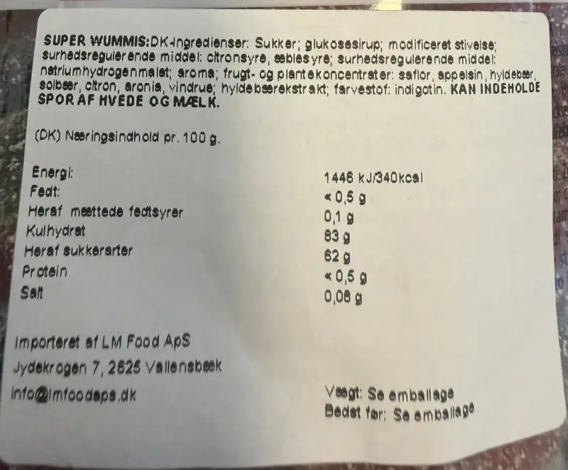 Super Wummis (Vegan), Haribo 205g (skarp pris)