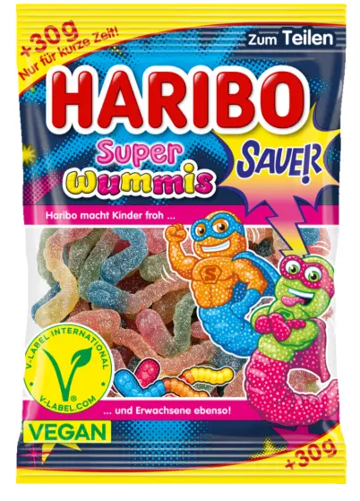 Super Wummis (Vegan), Haribo 205g (skarp pris)