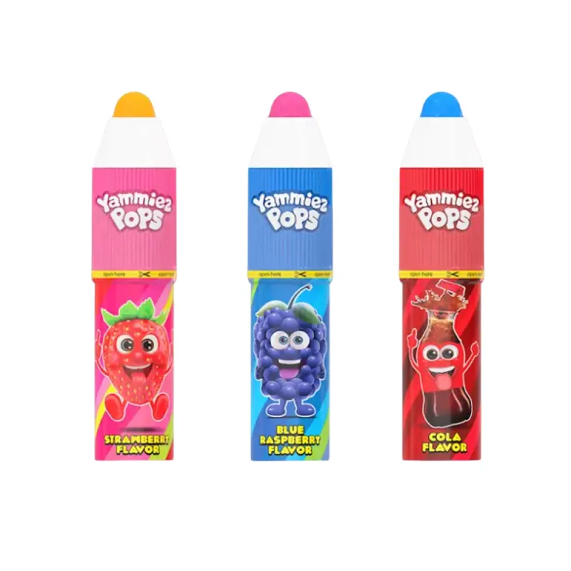 Slikkepind med farveblyant, Yammiez Pops 15g.