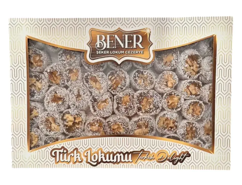 Turkish Delight Med Valnødder (Lokum), Bener 1KG