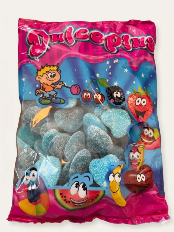 Sour stuffed blue hearts Dulceplus 1 kg