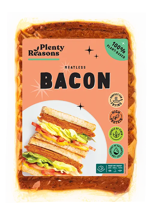 Vegansk Bacon skiver ca 12 stk - 100g (Kan ikke sendes)