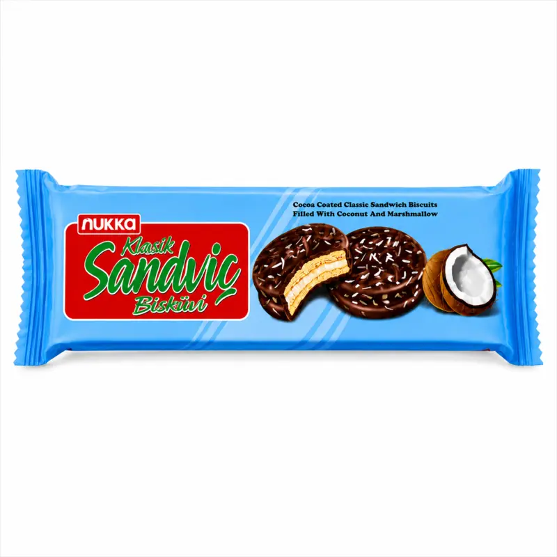 Kakao sandwich kiks med kokos og marshmallow, 220g