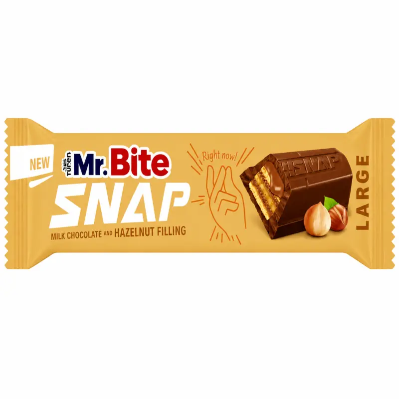 Chokoladebar med hasselnød, mr. bite, 35g