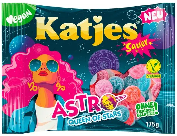 Astro Queen of Stars Sour, katjes 210g