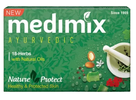 Sæbebar 18 Herbs, Medimix 125g