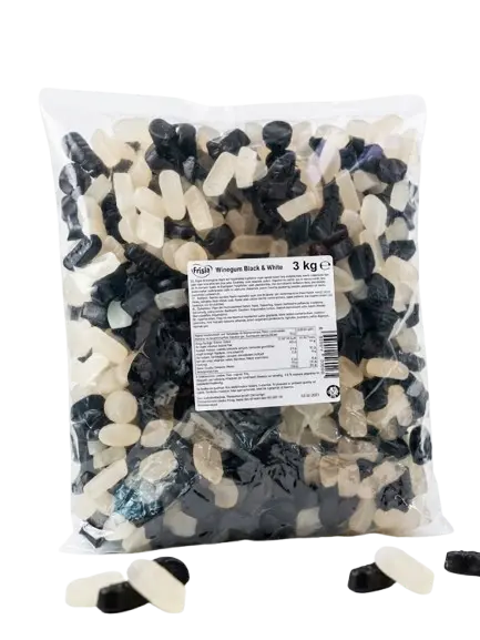 Sort & Hvid Vingummi, Frisia 3 kg