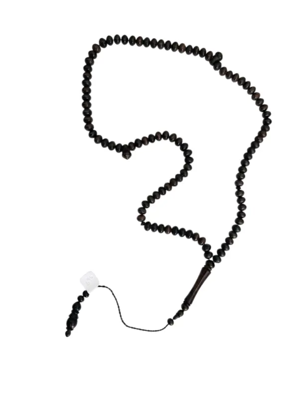 Ebony Træ Tasbih, 99 Perler