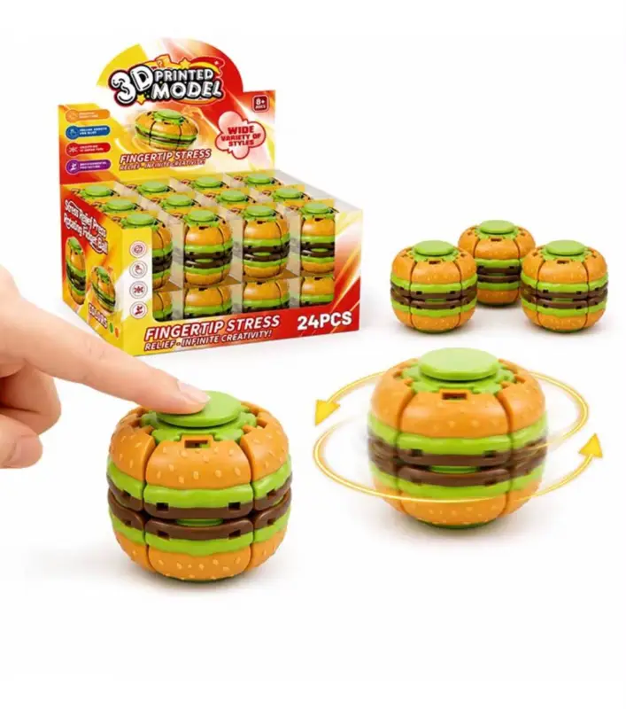 Hamburger Fidget Spinner Ball