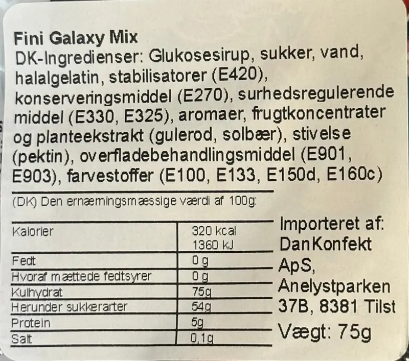 Galaxy Mix Fini 75g (bedst før 6/2026)