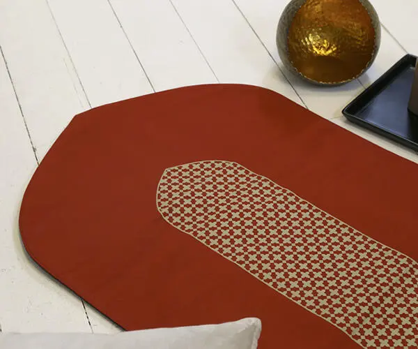 Rotes exklusives Mashrabiya Designer Gebetsteppich