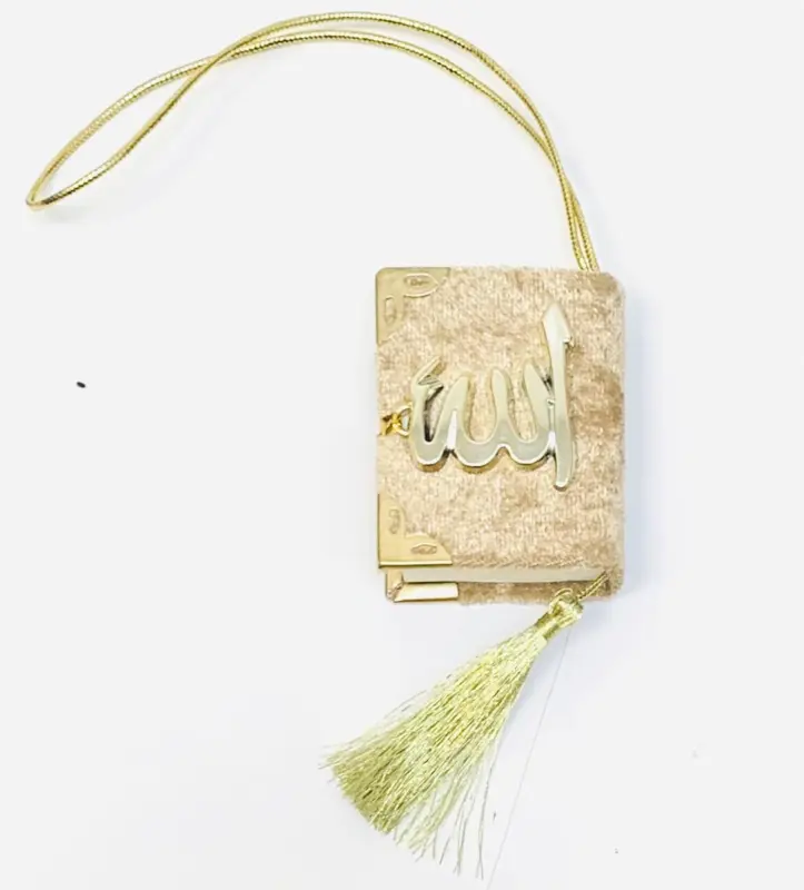 Mini Velours Koran in Goldfarbe