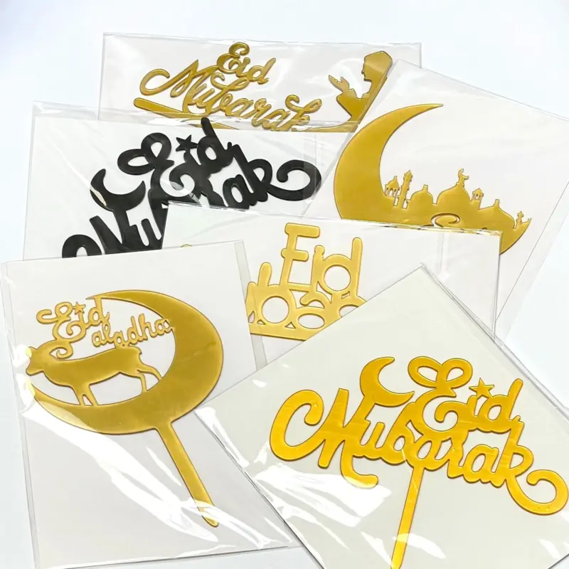 Eid Mubarak, Cake-Topper-Set, 6 Stück