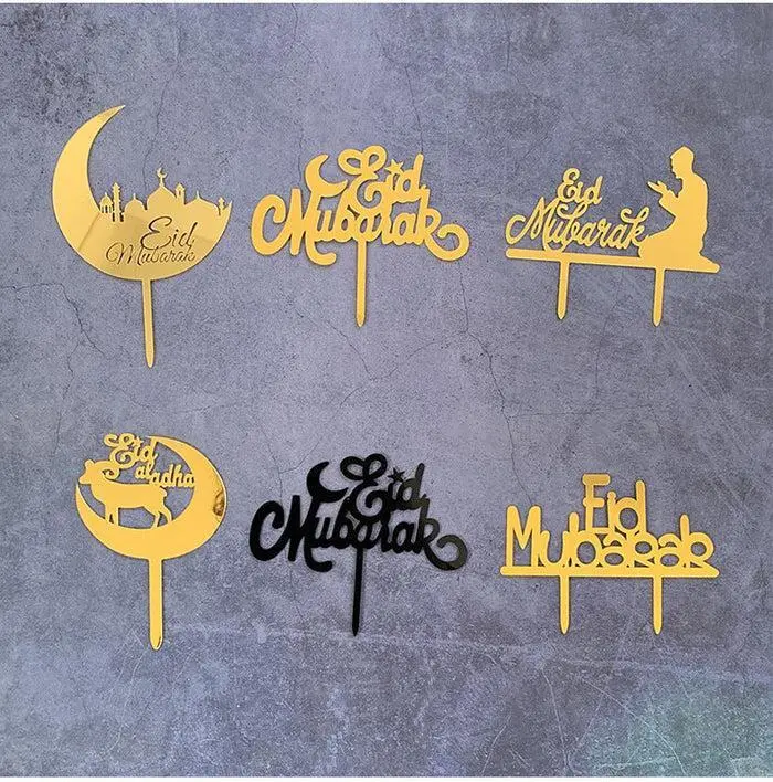 Eid Mubarak, Cake-Topper-Set, 6 Stück
