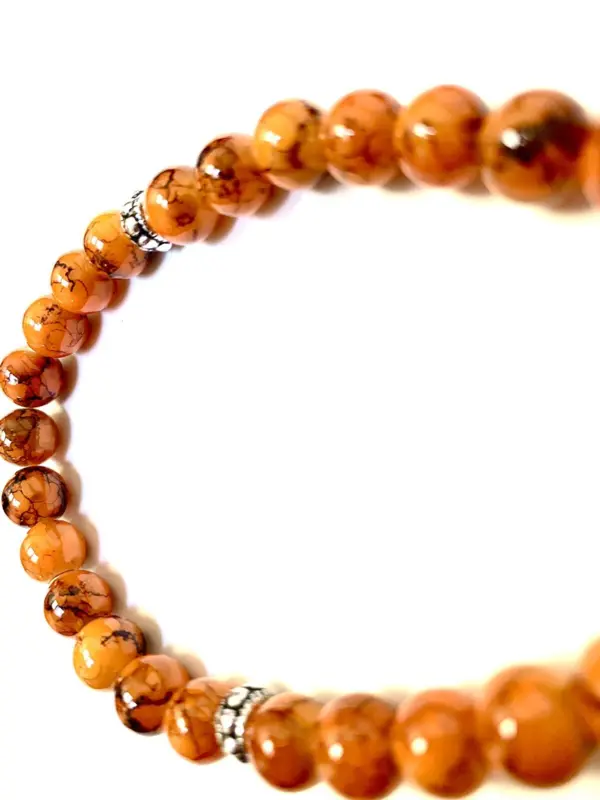 Tiger Design Glas Tasbih 33 perler