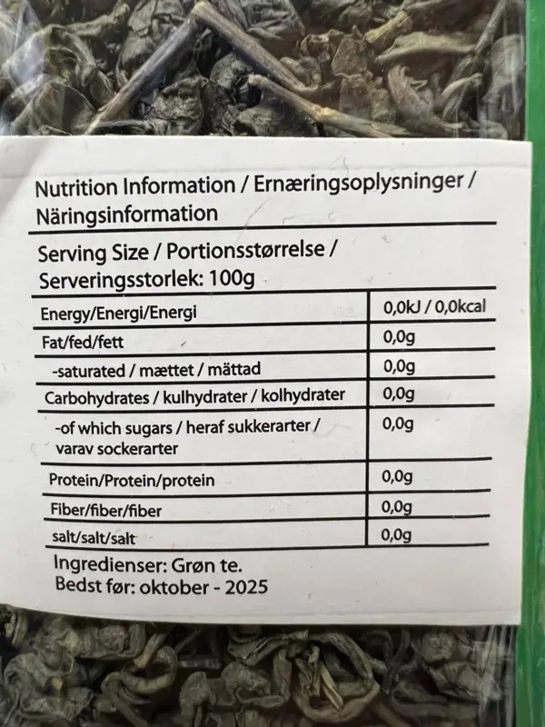 Naturlig Grøn Te, Peshawari Afghani Kahwa, 220g - Vital Tea