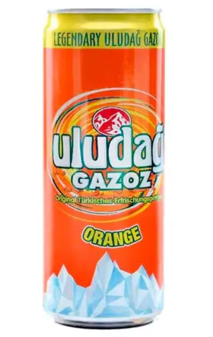 uludag gazoz, læskedrik med frugtsmag Orange, 330ml  (Bedst før 18/4-26)