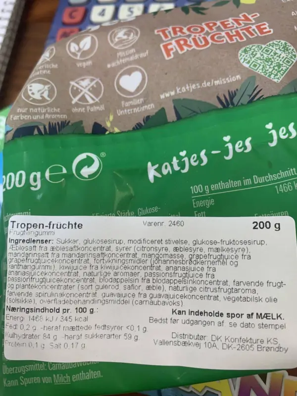 Katjes Tropefrugt mix  210g