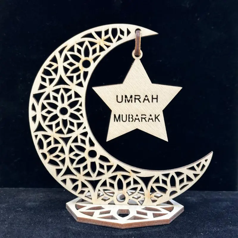 Umrah Mubarak Mondständer Holzdeko