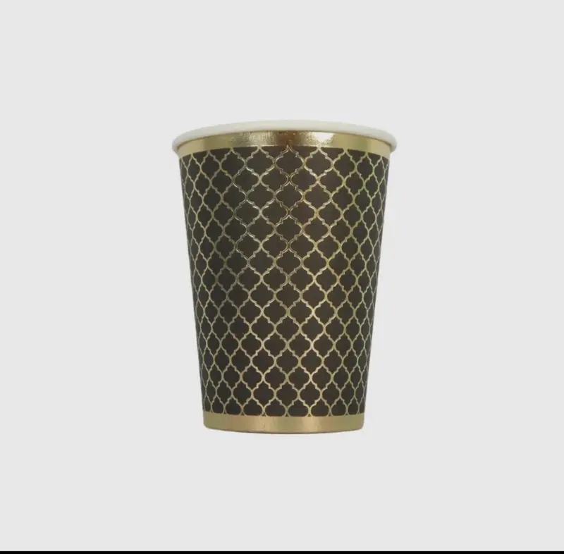 Schwarz und Gold Tassen 10 Stück