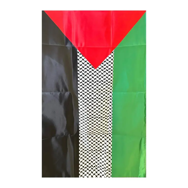 Luxus Palästina-Flagge mit Keffiyeh-Design, 60 x 100 cm