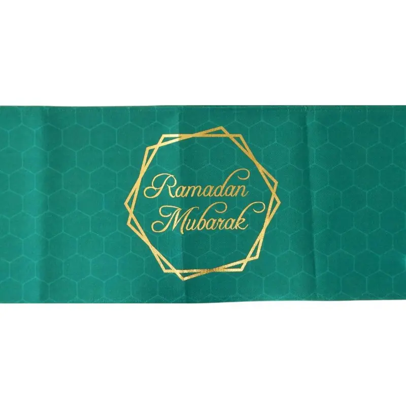 Ramadan Mubarak Bordslöpare - Grön & Guld