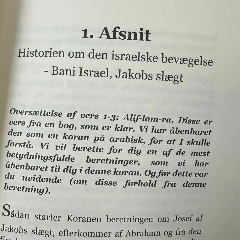 Josef fra Jakobs slægt et korankapitel