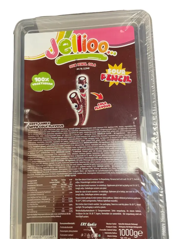 Jellioo Sour Cola Pencils 1kg