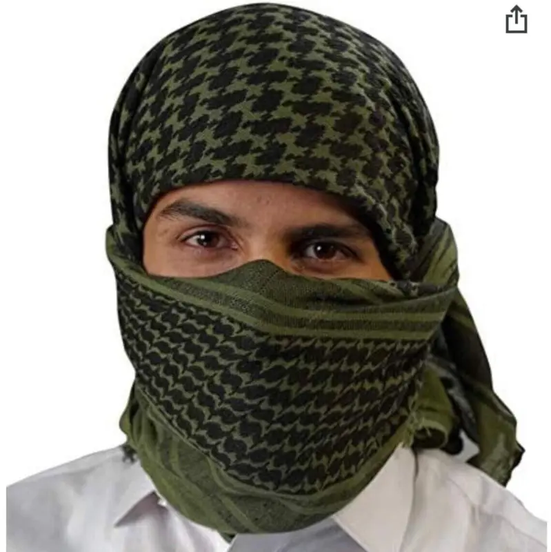 Palästina Schal, Keffiyeh, Army Grün/Schwarz
