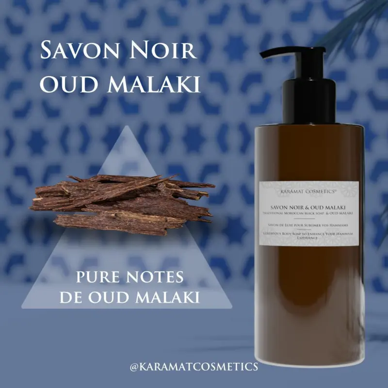 Schwarze Seife mit Oud Malaki, flüssige Luxusseife, 300ml