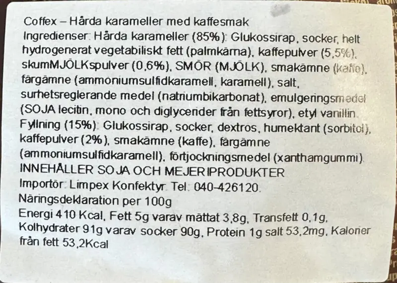 Coffex Kaffebonbons, 300g