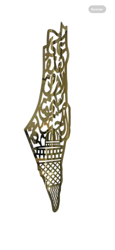 Goldener Palästina-Aufkleber aus Hartplastik, klein