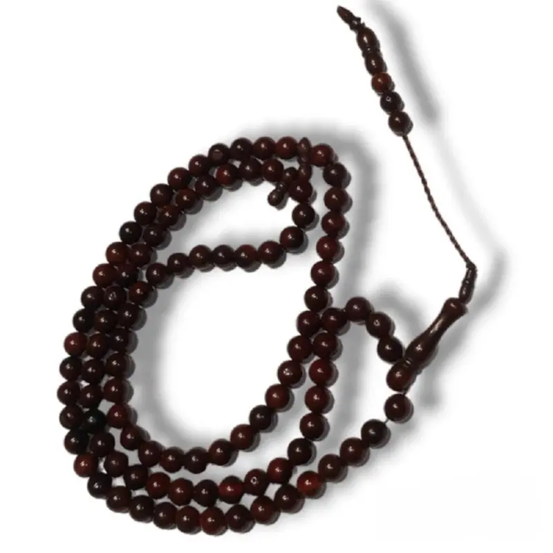 Koka Tasbih 99 Pärlor Körsbärsfärg