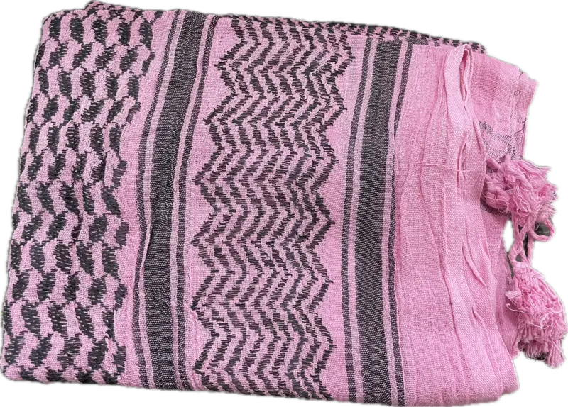 Lyserød/Sort Keffiyeh