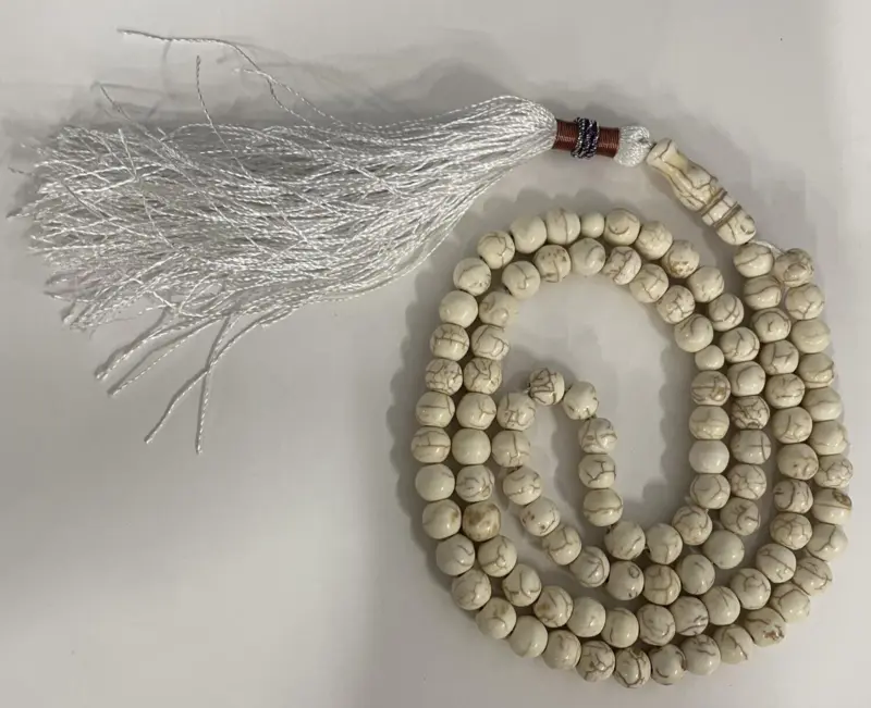 Weißer Feroza Stein Tasbih mit 99 Perlen (Achat)