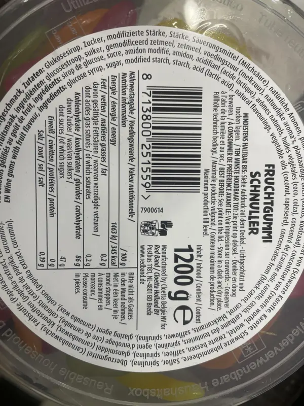 Fruchtsauger Redband 1200 Gramm (Vegan)