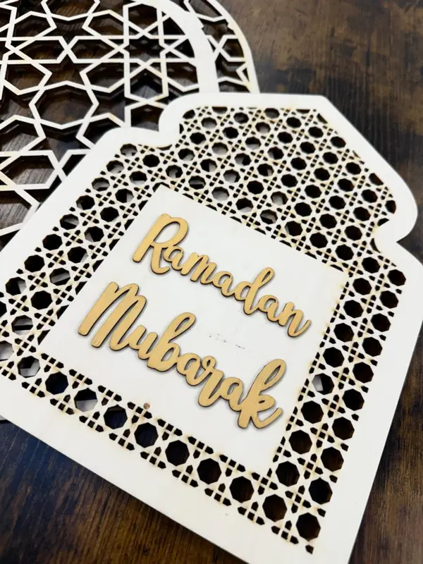 Ramadan Mubarak trädekoration set