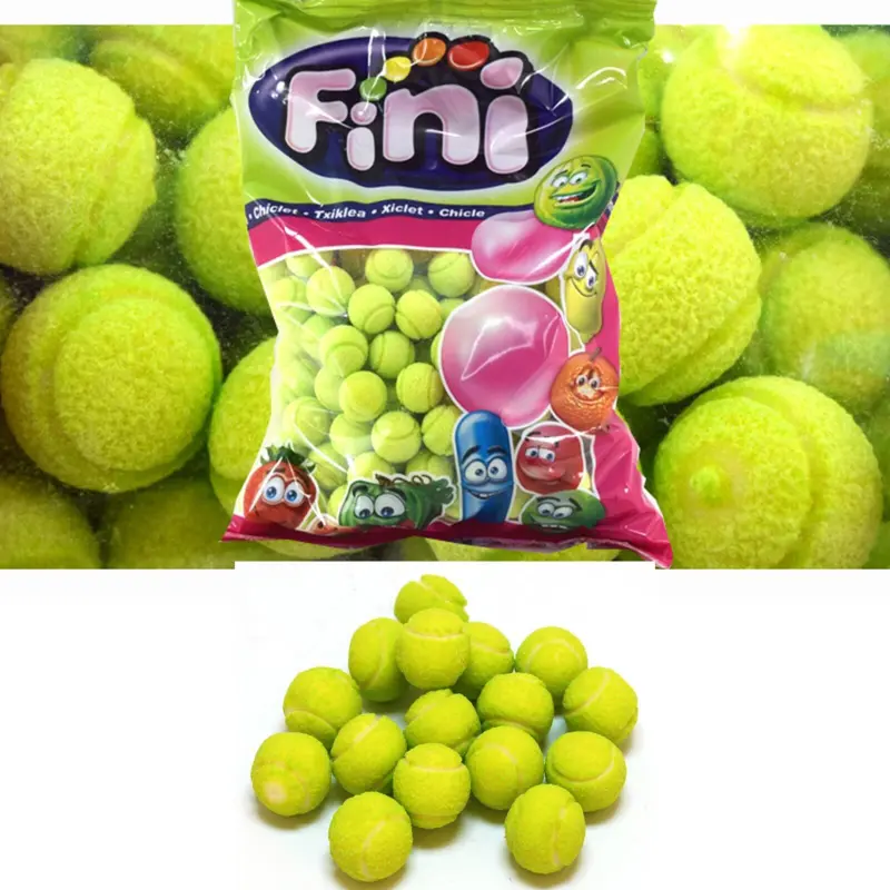 Tennisball-Kaugummi mit Füllung, 1kg Fini