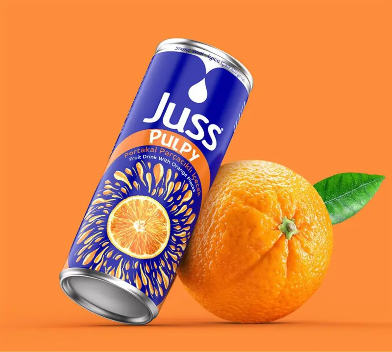 Frugt Drik Med Appelsin Stykker Juss Pulpy 250ml