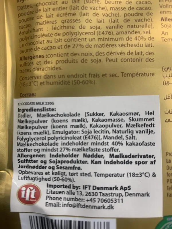 Chokodadeln von ChocoDate Milch 230g