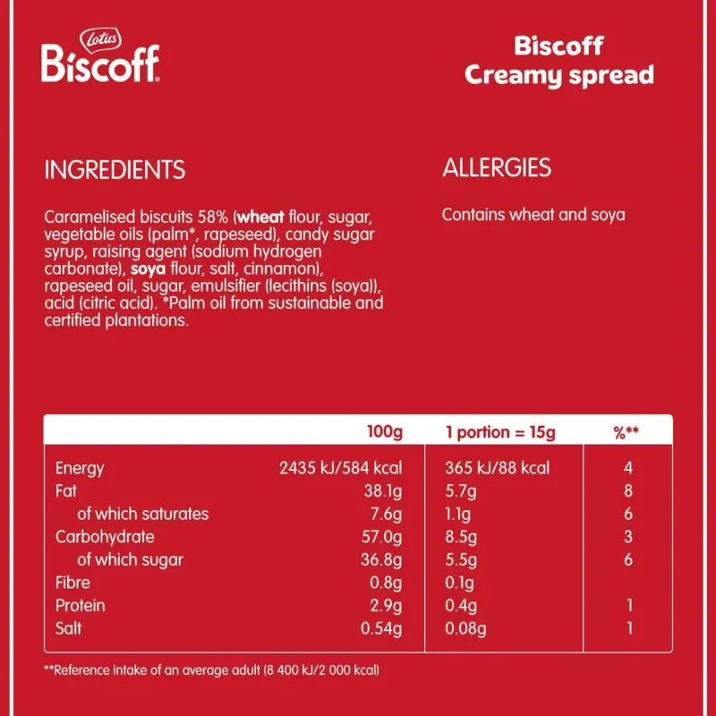 Lotus Biscoff Creamy Spreading 400g